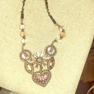 Betsey Johnson Jewel Heart Necklace